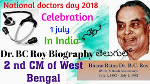 National Doctor's Day in India. Dr. BC Roy Biography in Telugu