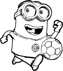 Minion Soccer Player Coloring Pages Minions Coloring Pages Minion Coloring Pages Sports Coloring Pages