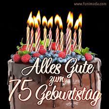 Search, discover and share your favorite birthday wishes gifs. Alles Gute Zum 75 Geburtstag Schokoladenkuchen Gif Herunterladen Auf Funimada Com