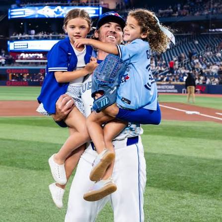 Cuteness Overload 💙 Sadie and Sutton Gausman threw the first pitch on  their dad's Giveaway night!