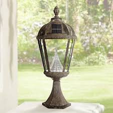 Royal Solar Dusk To Dawn 23 H Bronze Led Outdoor Post Light P9709 Lamps Plus Outdoor Post Lights Post Lights Solar Powered Lamp