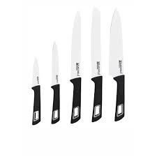 Coffret 5 Couteaux En Acier Revetement Ceramique Blanc Touche Qualite Pro Taille Taille Unique Revetement Ceramique Lave Vaiselle Couteau Chef