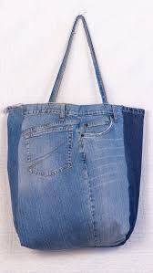 Silkdenim S Big Bag Made From 100 Recycled Denim The Etsy In 2020 Bags Big Bags Recycled Denim