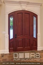 How to frame a door. Wood Front Entry Doors In Stock 4 Panel Solid Door With Clear Glass Sidelights With Bevel P Residential Exterior Doors Custom Interior Doors Wood Entry Doors