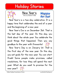 This Reading Comprehension Worksheet New Year S Is For T Reading Comprehension Worksheets Holiday Reading Comprehension Free Reading Comprehension Worksheets