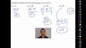 Common Core Algebra Ii Unit 9 Lesson 1 Imaginary Numbers Youtube