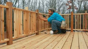 However, depending on your state's building instead, a bolting method similar to the one for interior posts should be used for posts attached to the outside of the frame. Deck Rails Fine Homebuilding