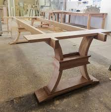 solid oak dining table base i made