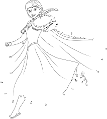 Anna Frozen Unisci Puntini Frozen Grafica Bambini Disegni Da Colorare