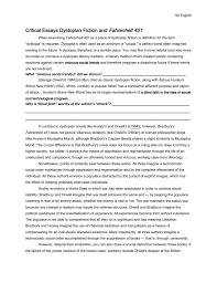 Critical Essays Dystopian Fiction And Fahrenheit 451