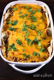 Level up your tortilla with these ground beef enchiladas made with a meaty ground beef filling wrapped in a corn tortilla and baked until bubbly. Easy Beef And Bean Enchilada Recipe Add A Pinch