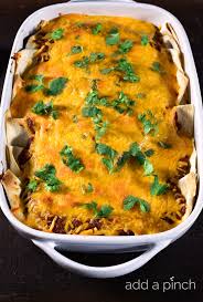 Saute' meat and onions until meat is crumbly and onions are limp. Easy Beef And Bean Enchilada Recipe Add A Pinch