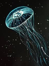 Or at least some of the time. Glow In The Dark Jellyfish Maria Paintings Prints Animals Birds Fish Aquatic Life Other Aquatic Life Artpal