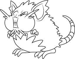 Pokecember vulpix and ninetales alola form by kurama chan. Angry Alolan Raticate Coloring Page Free Printable Coloring Pages For Kids