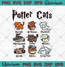 Potter Cats Funny Harry Potter And Cat Svg Png Eps Dxf Cat Lovers Cricut File Silhouette Art Svg Png Eps Dxf Cricut Silhouette Designs Digital Download