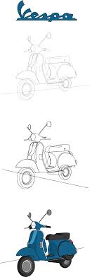 Cara menggambar motor vespa youtube. Vespa Illustration By Tsvetan Velichkov Sketsa Kartu Kartu Kertas