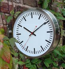 Check spelling or type a new query. Double Sided Modern Outdoor Garden Clock 28cm 11 55 99