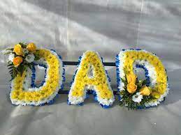 There's no better place to order flowers online than with your local florist. Dad Floral Letters Cambridge Florists Girton Florists Traditional Funeral Flowers