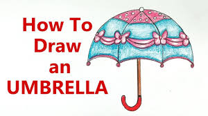 This will form the shaft that supports the umbrella. How To Draw How To Draw Umbrella Step By Step Very Easy Youtube