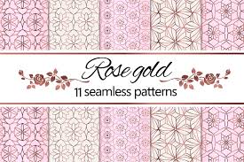 % portuguese geometric patterns that come in 3 formats: Rose Gold Geometric Floral Patterns By Artspace Thehungryjpeg Com