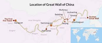 The history map reveals its. Great Wall Of China Map Location Maps In China The World History