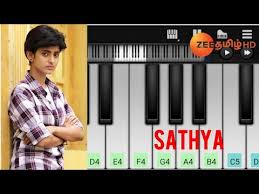 Sathya Love Theme Zee Tamil Serial Easy Piano Tutorial Perfect Piano Youtube