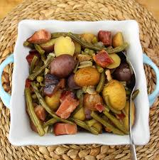 How to prep and cook vegan slow cooker collard greens. Slow Cooker Cottage Ham With Green Beans And Potatoes Palatable Pastime Palatable Pastime