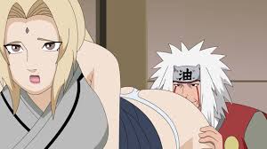 Busty Tsunade from Naruto anime gets a big dick!