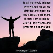 Thanks for all the birthday wishes. Thank You Birthday Wishes Status Quotes Birthday Thank You