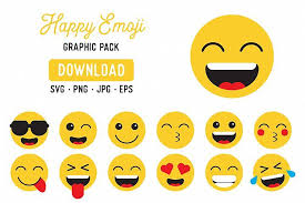 Information from its description page there is shown below. Happy Emoji Clipart Pack Emoji Graphic Bundle