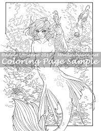 Adult coloring book (relaxing coloring pages, stress relieving designs, people, animals, flowers, fairies and more) tatiana bogema…. Art Of Meadowhaven Coloring Page Merfolk By Saimain On Deviantart
