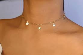 Gold Star Choker Star Charm Choker Dainty Star Choker Etsy In 2021 Dainty Choker Necklace Gold Choker Necklace Dainty Jewelry Necklace