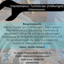 Maintenance Technician Millwright Would You Describe Yourself As An Analytical Thinker And A Problem Solver Are You Able To Work Technician Maintenance Job
