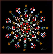 Guaj Boya Ile Mandala Calismam My Mandala Patter With Gouache Paint Stippen Dotpainting