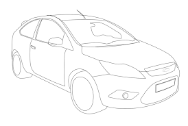 There's a black and white version that kids can color in if they want (or the adults can too!). Ford Focus Coloring Pages