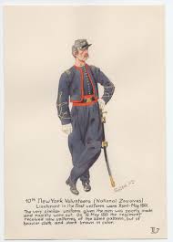 Union 10th New York Volunteers National Zouaves Lieutenant In The First Uniform Worn April May 1861 By H American Civil War Civil War Battles Civil War Art