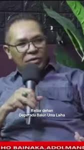 Komentariu hosi Reitor UNPAZ, Adolmando, sobre Deputadu