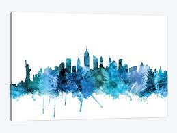 Wallsheaven makes decorative wall murals in high quality printing. New York City Skyline Canvas Wall Art By Michael Tompsett Icanvas