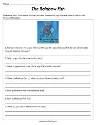 The Rainbow Fish Worksheet Rainbow Fish Activities Kindergarten Worksheets Printable Fish Activities