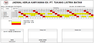 Nah, diatas adalah cara membuat absen di excel dan contoh jadwal kerja 2, 3 shift untuk 5 orang atau lebih dengan rumus membuat jadwal shift kerja. Download Time Shift Jadwal Kerja Karyawan Excel Borisinil