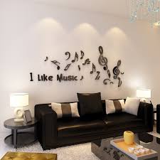 Your home is like a ticket to heaven: Art 3d Wall Stickers School Music Room Childerns Room Decorations Wall Stickers Home Decor Music Note Sticker Decals Black Red Wall Stickers Aliexpress