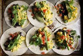 Breakfast Tacos With Spicy Green Onion And Cheddar Scrambled Eggs Heather Christo Chicken Fajita Recipe Fajita Recipe Clean Eating Magazine
