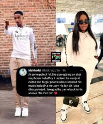 Makhadzi says she wanted to apologise on behalf of Scotts Maphuma 🙏🏽❤