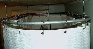 How To Make A Round Shower Curtain Rod I Want To Make This And Use For Dressing Area On Porch Round Shower Curtain Rod Shower Curtain Rods Diy Curtain Rods