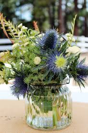 Pin By Terrie Hall T Hall Interiors On Flower Chic Thistle Flower Arrangement Small Flower Arrangements Flower Garden Design