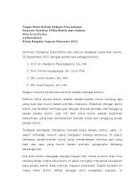 Contoh curriculum vitae pembicara seminar. Resume Seminar Etika Bisnis Dan Hukum