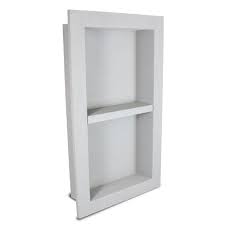 Double the storage and an assurance that your famous fashion. Polyniche 12 In X 16 In X 3 5 In Shower Niche With Modular Shelf In Gray Nchs1216 The Home Depot