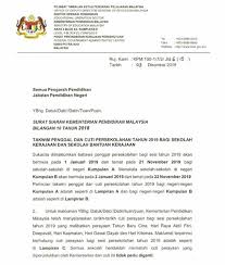 Sekolah sekolah di negeri perlis pulau pinang perak selangor negeri sembilan melaka pahang sabah sarawak wilayah persekutuan kuala lumpur labuan putrajaya tahun 2019 penggal mula persekolahan akhir persekolahan jumlah hari jumlah minggu 1 12 02 01 2019 31 01 2019 23. Masih Keliru Ini Penjelasan Cuti Selamat Hari Guru 2018 Facebook