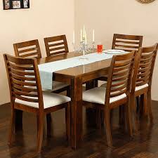 Elmwood Rocco Dining Table With Six Chairs Fabfurnish Com Dining Table Design Dining Table Dining Table Chairs