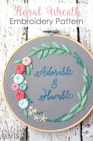 Big collection with different styles and types designs. Adorable And Humble Free Floral Wreath Hand Embroidery Pattern